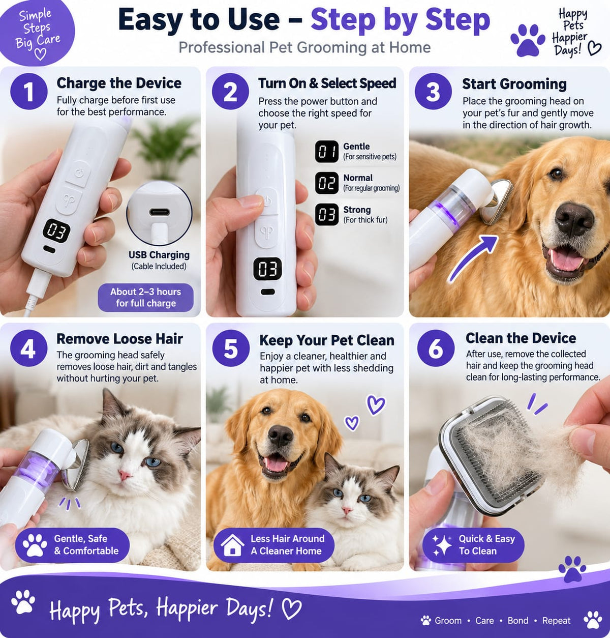 Two-in-one Electric Pet Hair Removal